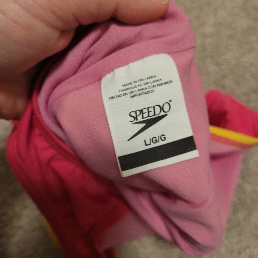 Speedo Youth Colorblock Colorful One Piece Swimming Suit Size Large - Picture 7 of 7